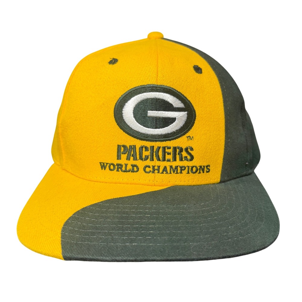 Citgo Green Bay Packers Hat Mens OSFA Green Yellow World Champions Snapback Cap